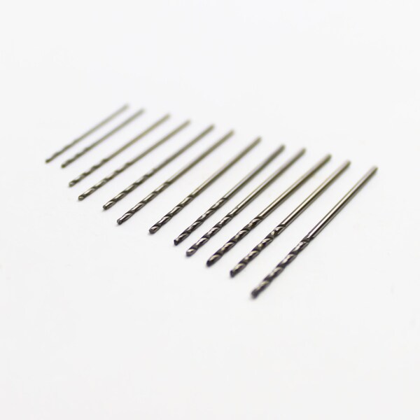 Assorted Carbon Steel Mini Micro Hobby Drill Bits #60 - #70,12pcs,12pk